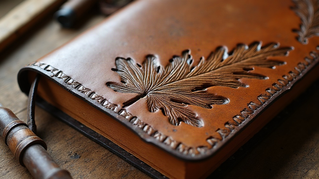 Hand-Carving Oak Leaf Tooling Patterns on Journal Covers